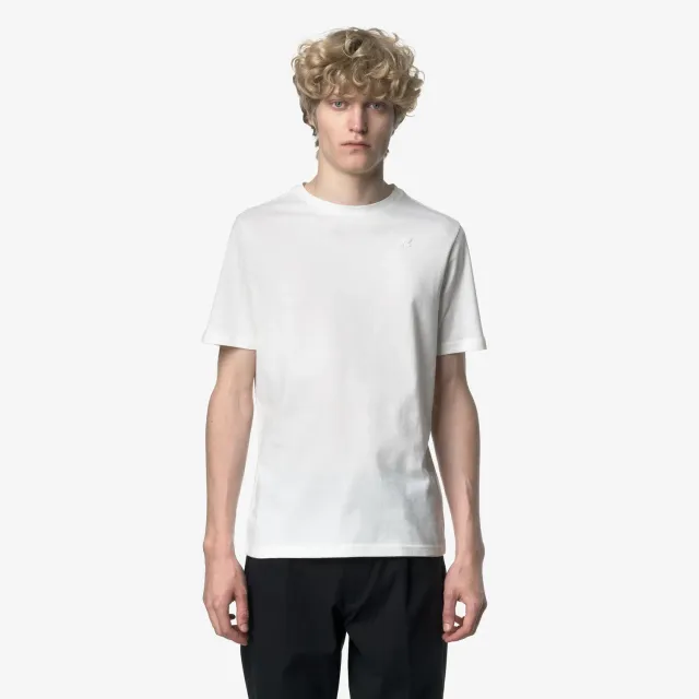 K-Way Odom tricou barbati alb gardenia slim bumbac
