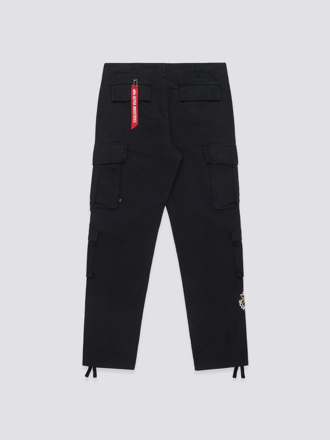Alpha Industries ACU Squadron pantaloni cargo negri bumbac