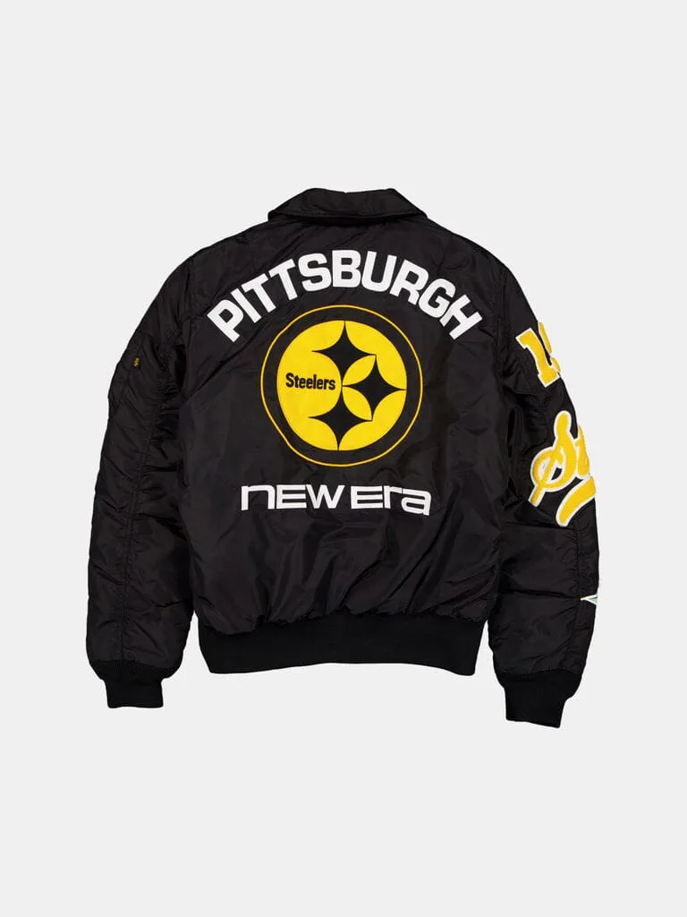 Alpha Industries MA-1 Steelers bomber negru colaborare