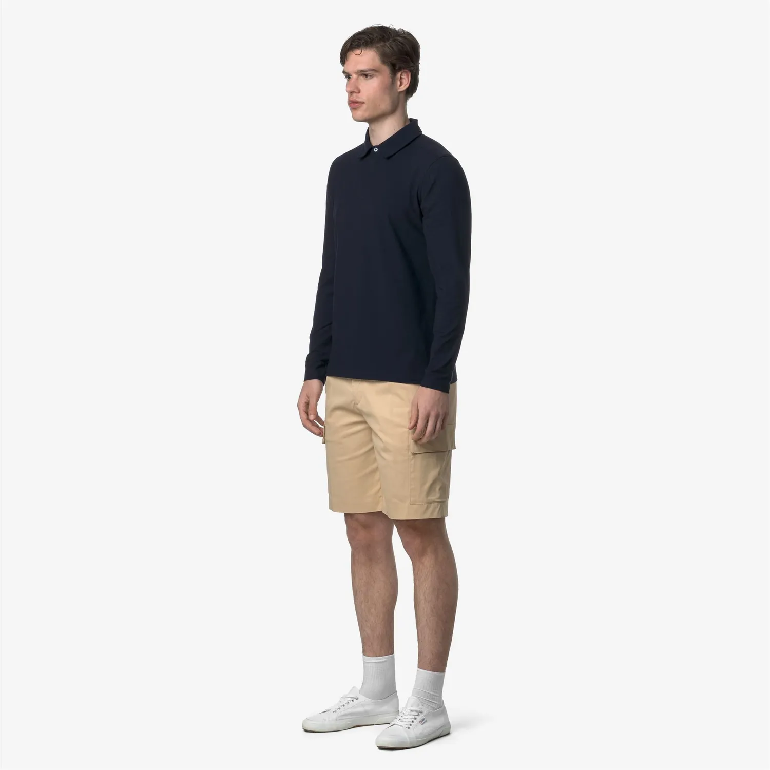 K-Way Serje Twill Tech bermude bej cargo elastice