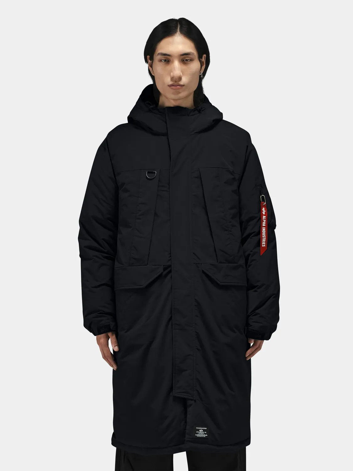 Alpha Industries Seal Long Puffer parka lunga neagra
