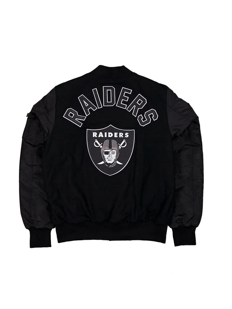 Alpha Industries Raiders MA-1 geaca bomber neagra lana