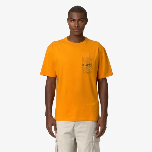 K-Way Fantome Lettering tricou barbati portocaliu bumbac