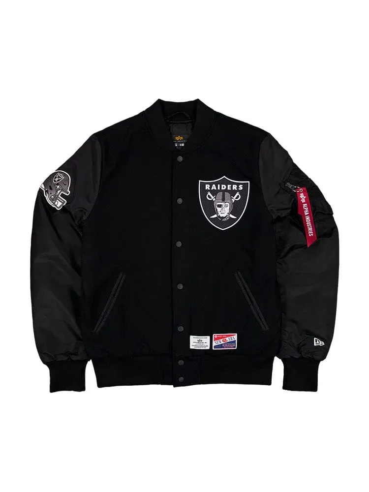 Alpha Industries Raiders MA-1 geaca bomber neagra lana