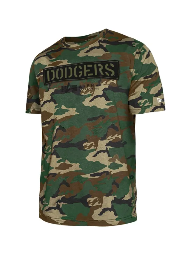 Alpha Industries Dodgers New Era tricou camuflaj bumbac