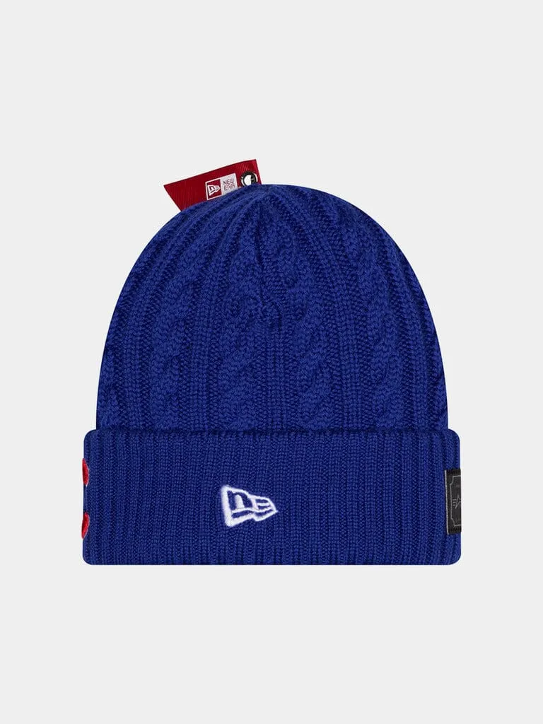 Alpha Industries Chicago Cubs X New Era Cable Knit caciula light royal lana