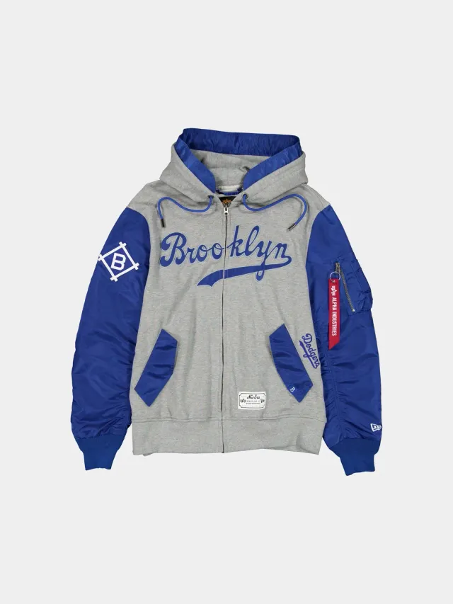 Alpha Industries MA-1 Dodgers hanorac zip albastru