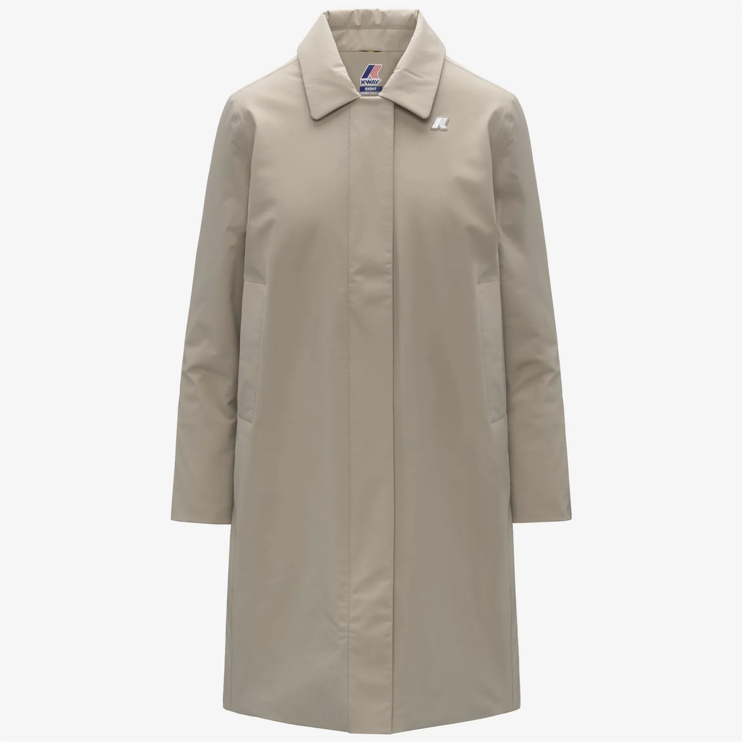 K-Way Morese ST Warm palton lung bej cashmere impermeabil
