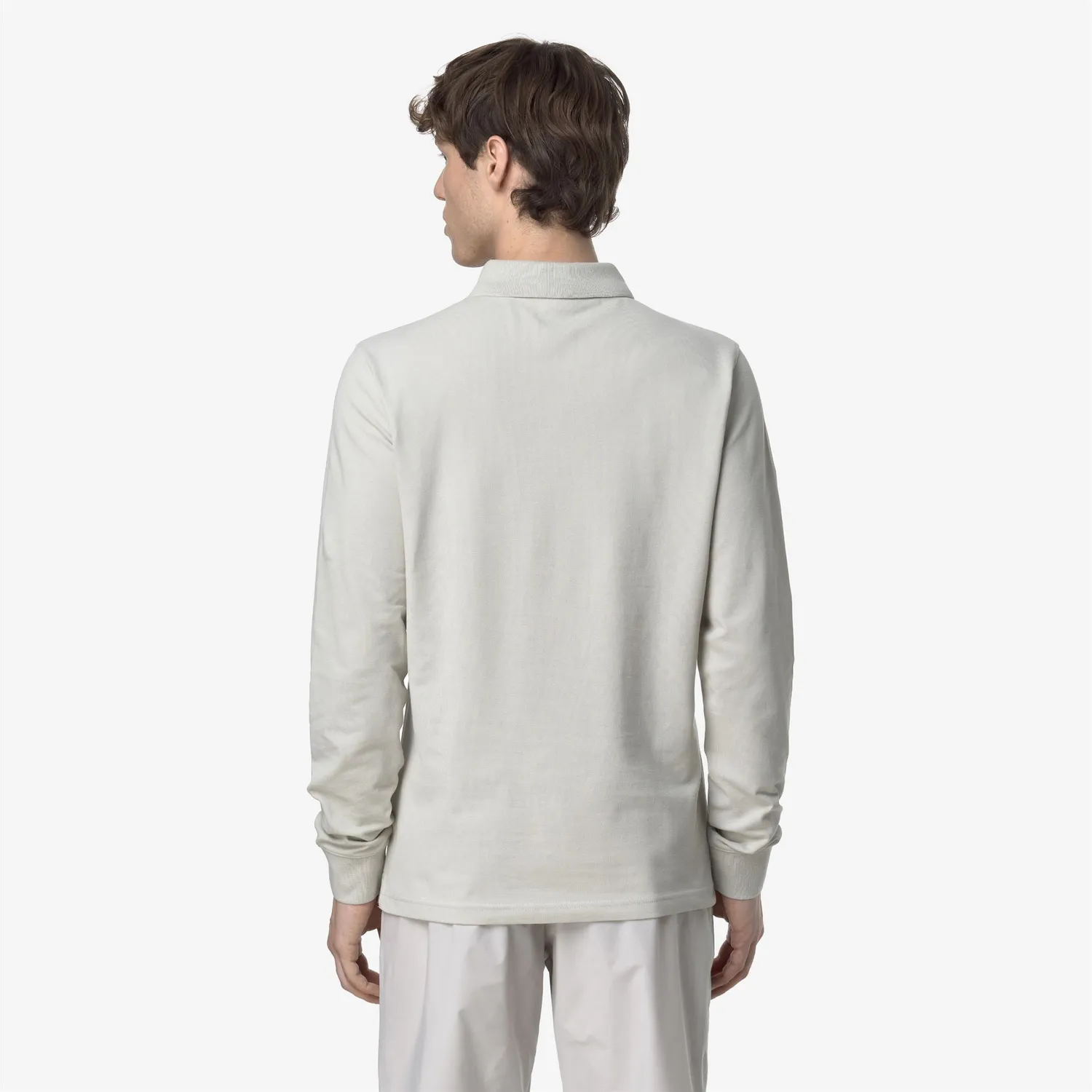 K-Way Monju Pique Slim polo barbati bej maneca lunga
