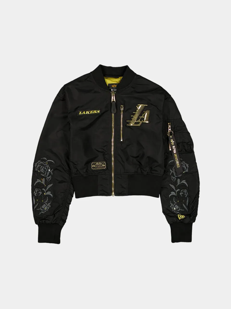 Alpha Industries Lakers L-2B geaca bomber cropped neagra dama