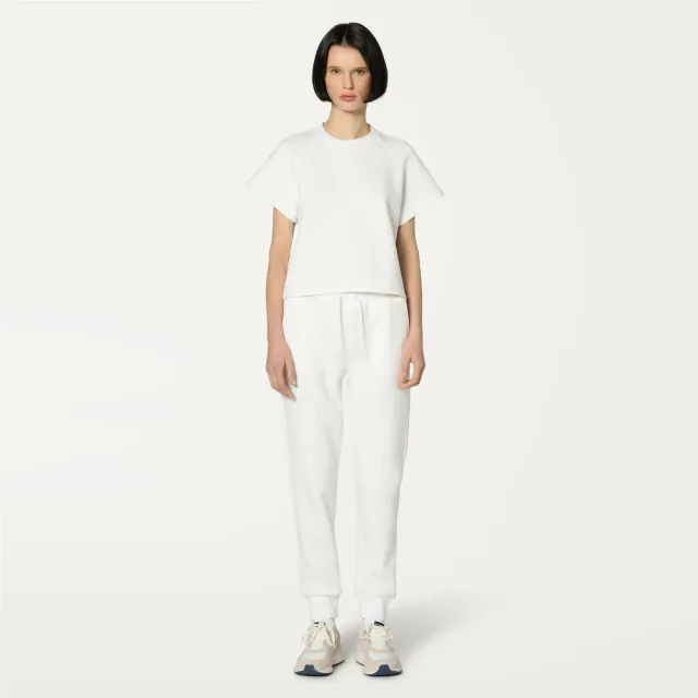 K-Way Ginevra Light Spacer pantaloni damă albi sport