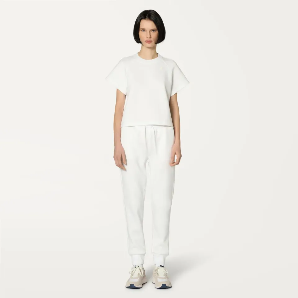K-Way Ginevra Light Spacer pantaloni damă albi sport