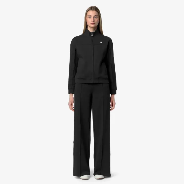 K-Way Loyre Interlock pantaloni dama negru evazati