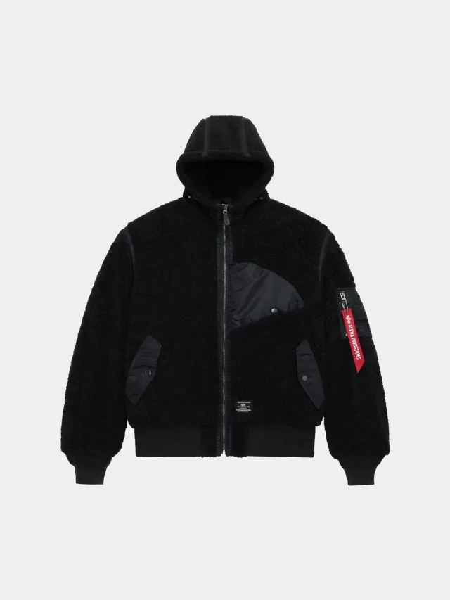 Alpha Industries Sherpa Onion Quilting geaca flight negru sherpa