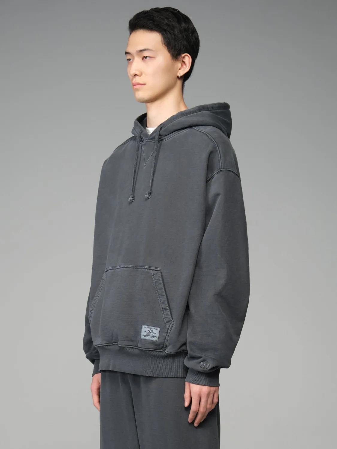 Alpha Industries Essential hanorac negru battlewash bumbac