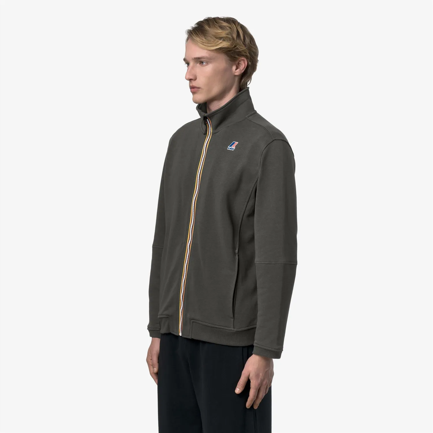 K-Way Pepin Poly Cotton hanorac unisex verde inchis