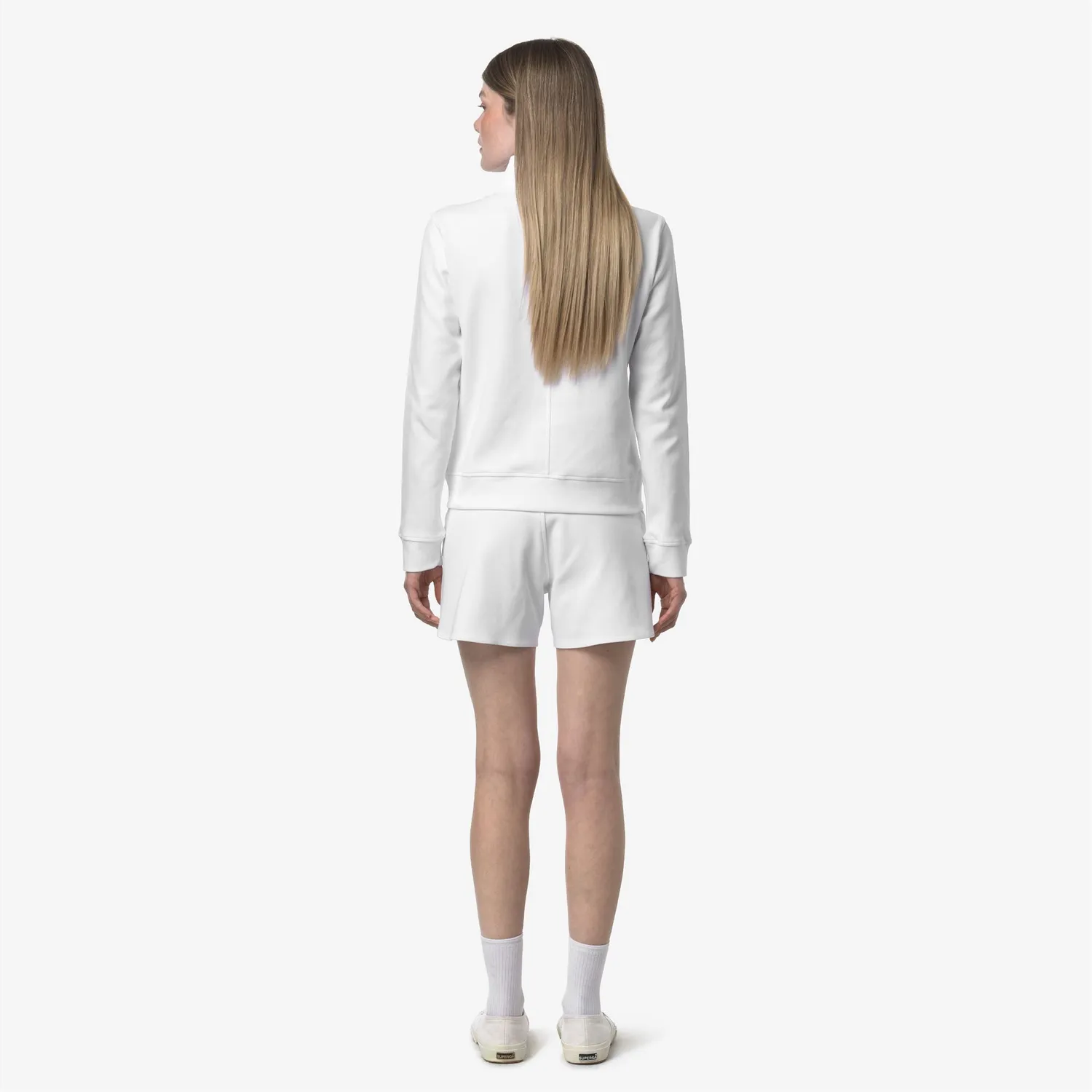 K-Way Otieze Interlock short dama alb bumbac