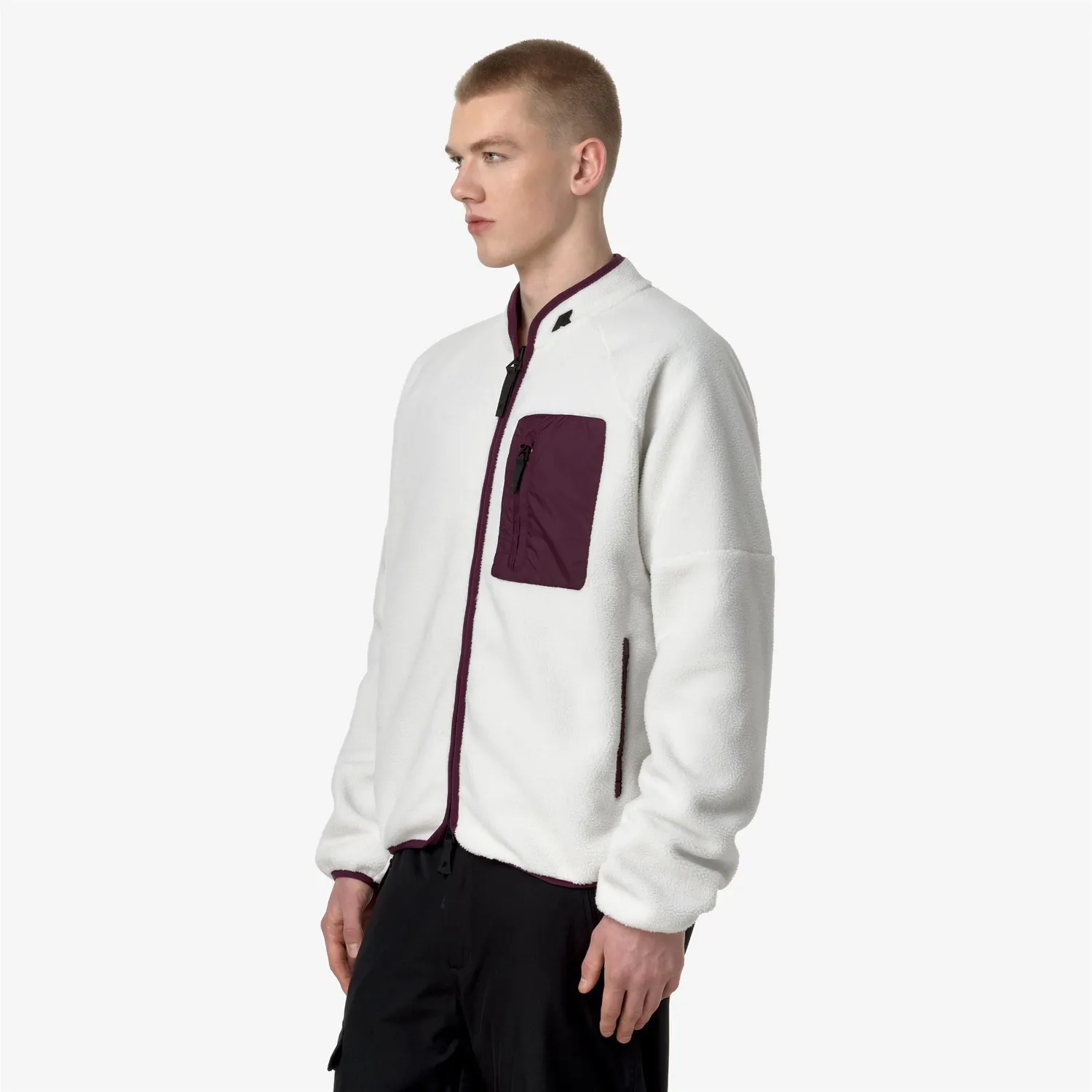 K-Way Bessans geaca fleece reversibila White Violet