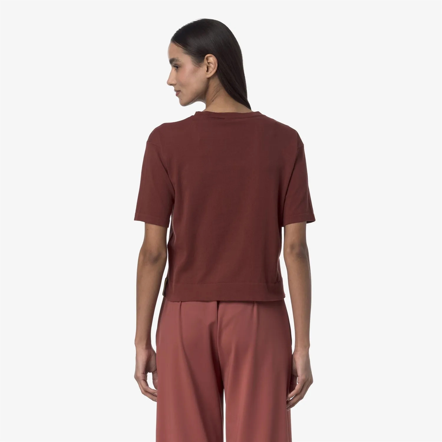 K-Way Esmer pulover Brown Fiery din bumbac egiptean