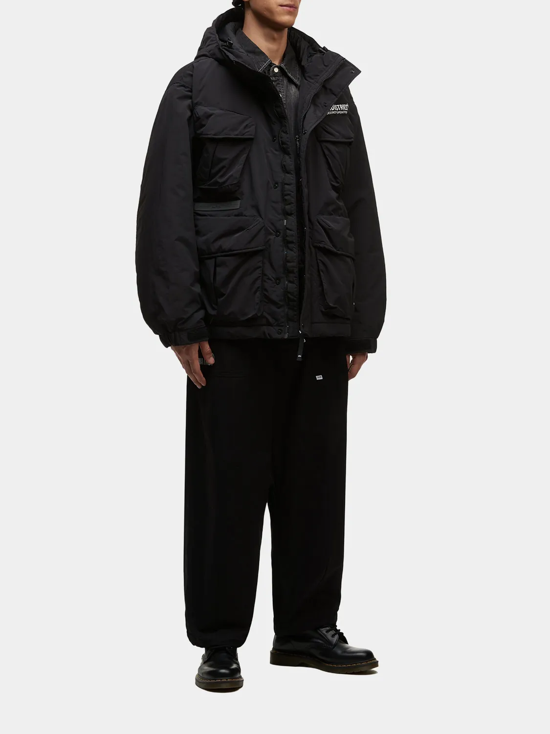 Alpha Industries Unfrm pantaloni barbati negri bumbac ripstop
