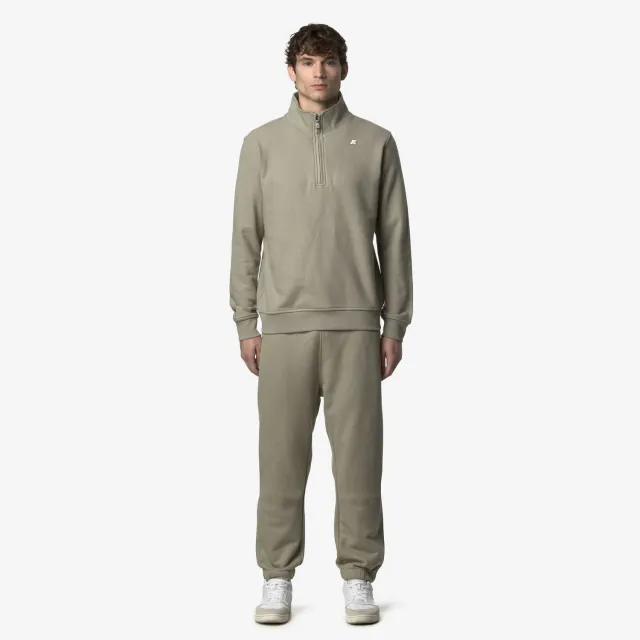 K-Way Mickyel pantaloni sport verzi fleece bumbac