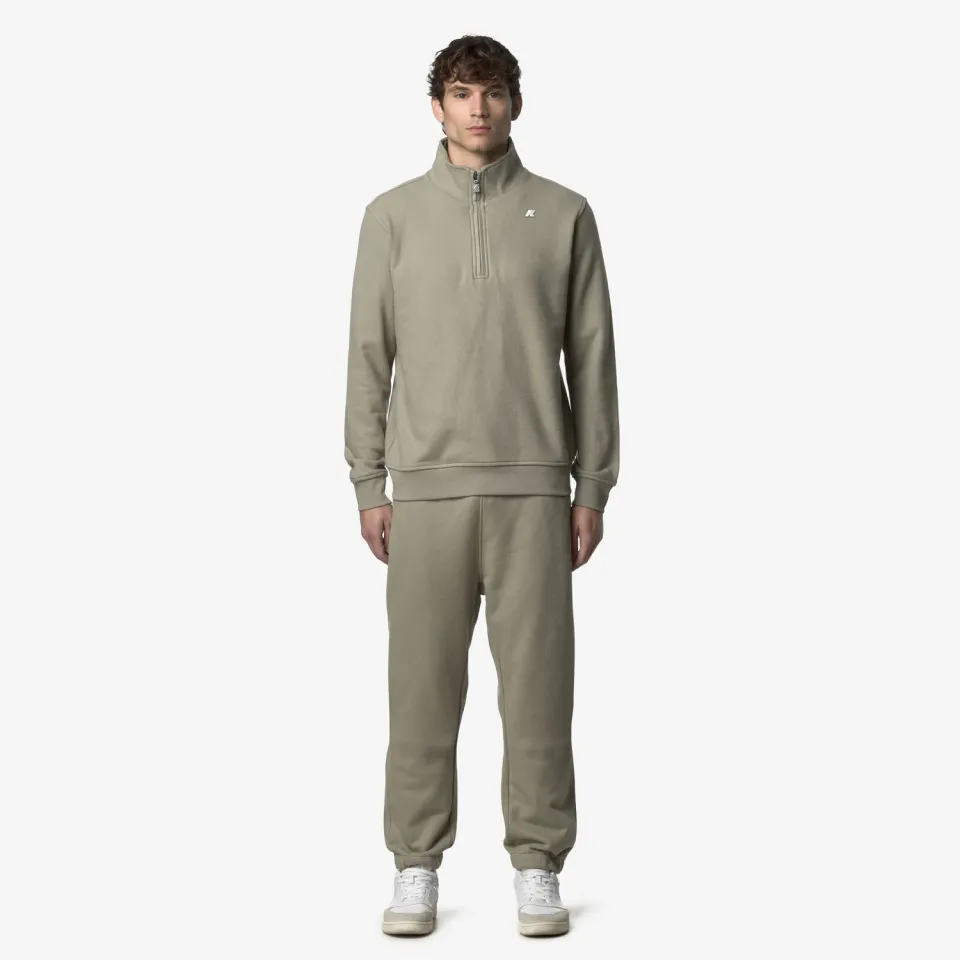 K-Way Mickyel pantaloni sport verzi fleece bumbac