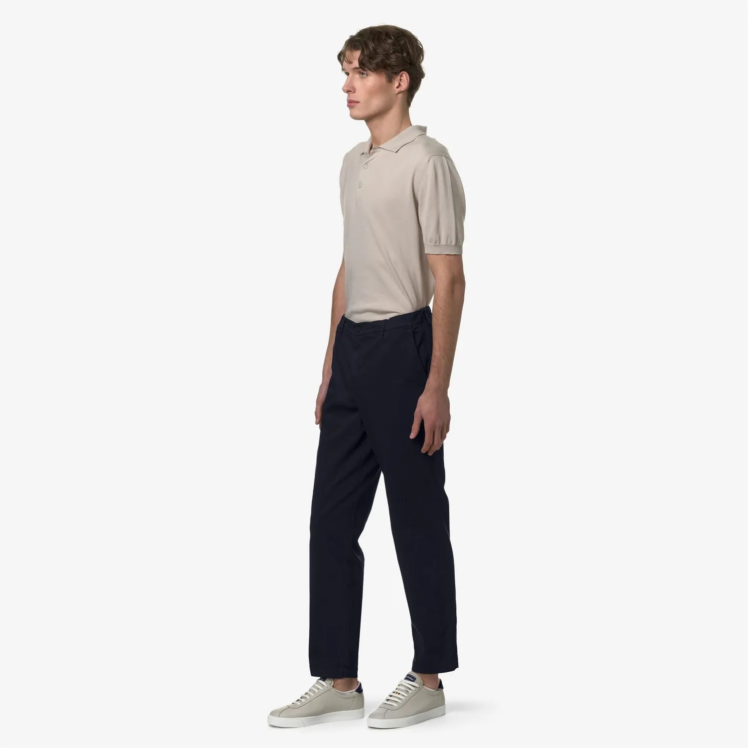K-Way Bran pantaloni chino barbati albastru gabardina