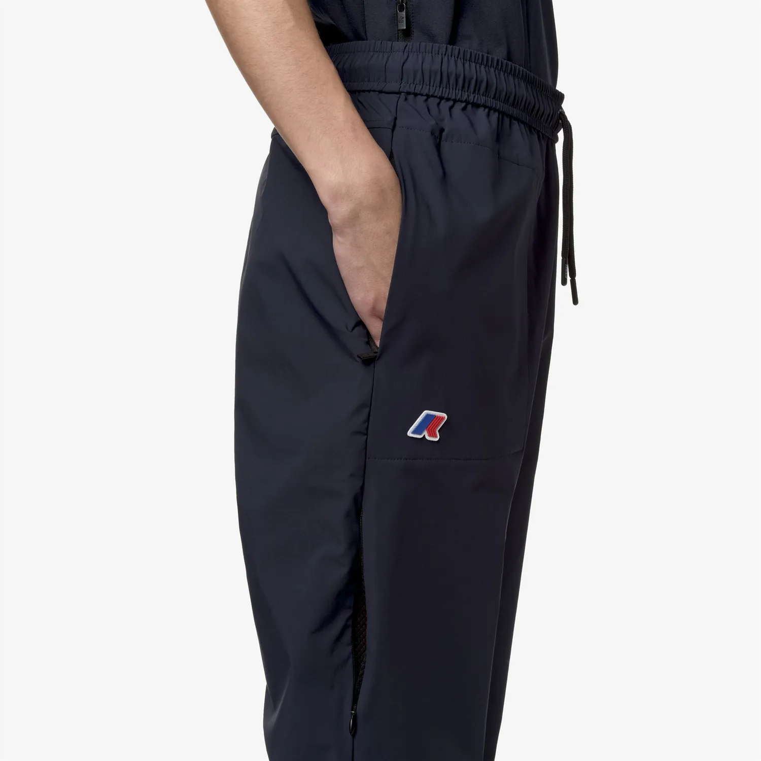 K-Way Med Travel pantaloni albaștri unisex din bumbac