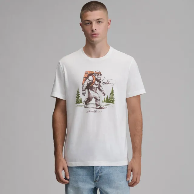 Eddie Bauer Outdoorsy Squatch tricou barbati Ivory