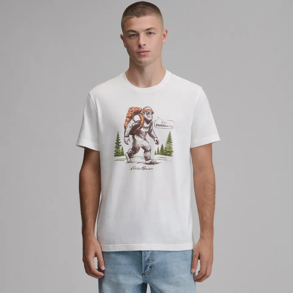 Eddie Bauer Outdoorsy Squatch tricou barbati Ivory