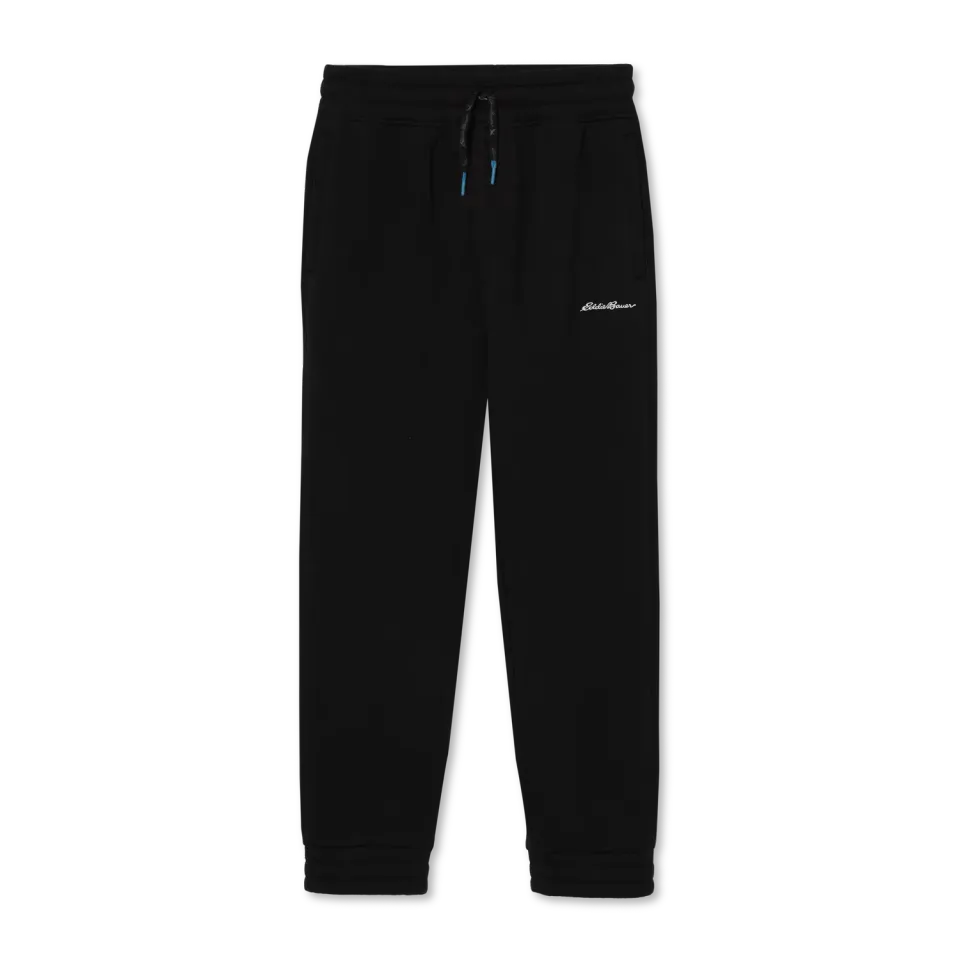 Eddie Bauer Camp Fleece Jogger pantaloni băieți negri fleece