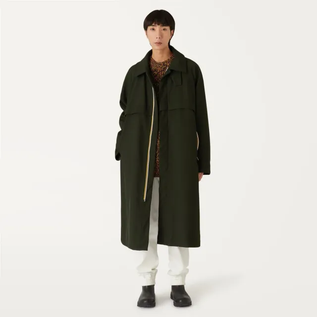 K-Way Lodel palton lung Green Duffel lana