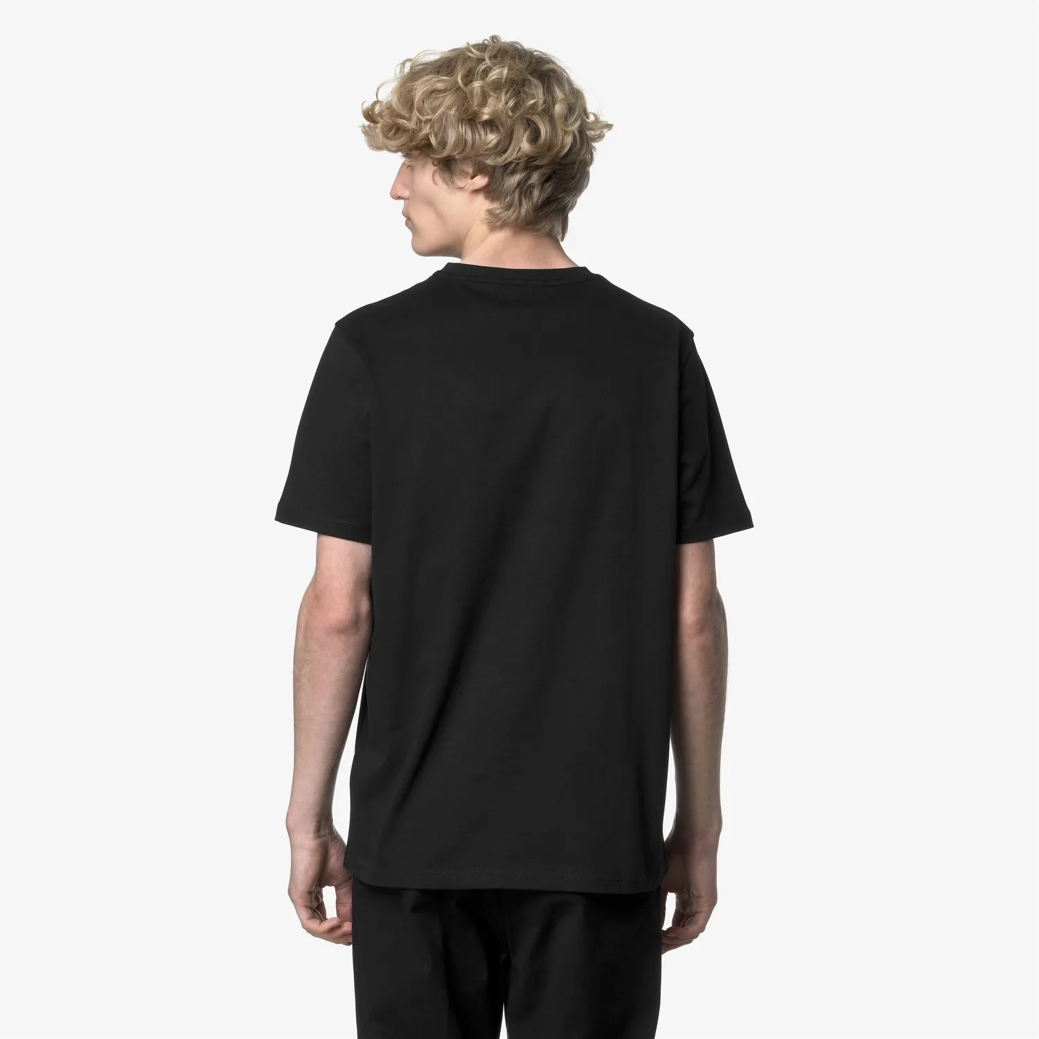 K-Way Odom Jersey tricou negru slim din bumbac