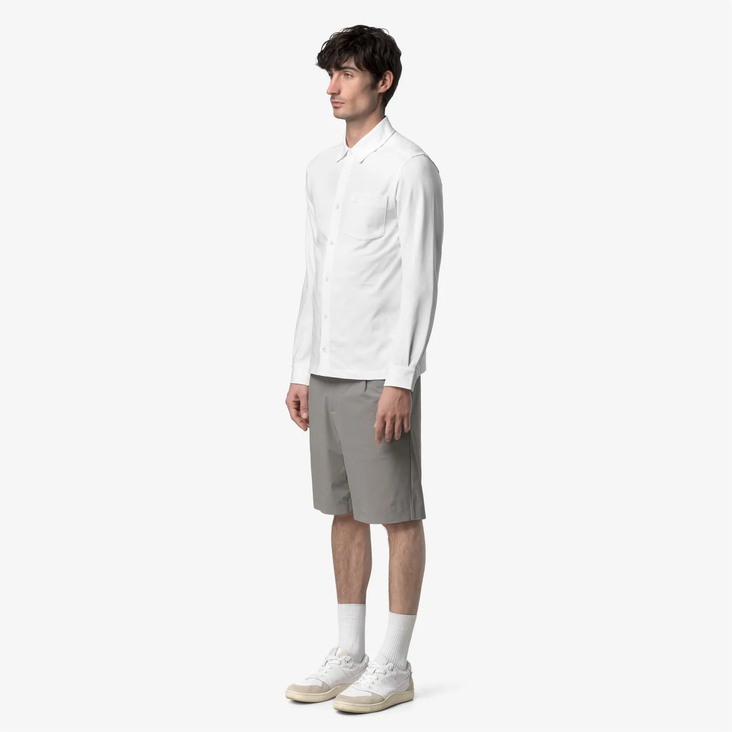 K-Way Vanoux Light Stretch camasa barbati alb