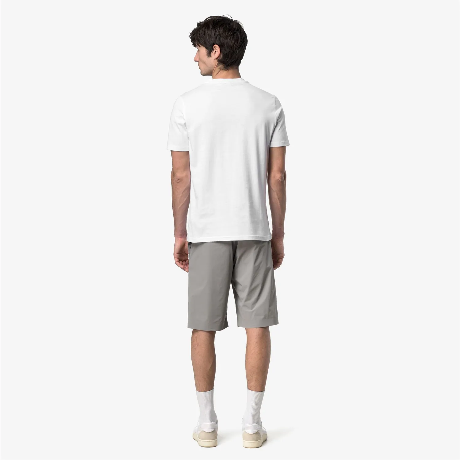 K-Way Odom Jersey Micro Lettering Slim tricou alb bumbac