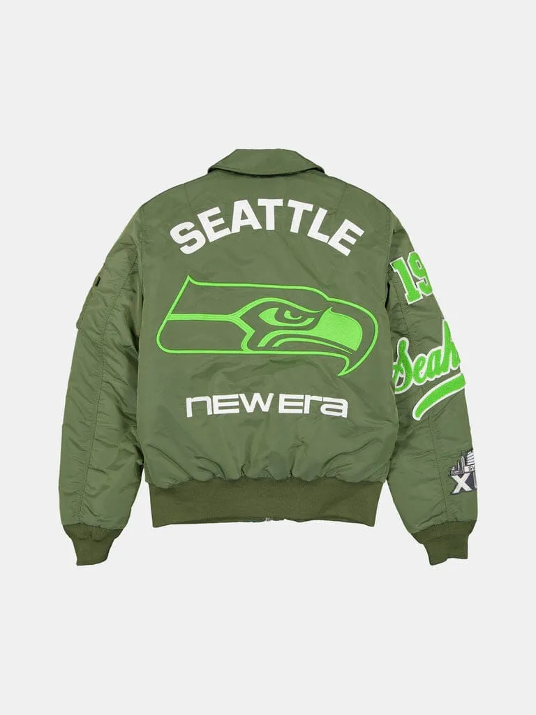 Alpha Industries MA-1 Seahawks geacă bomber verde rezistentă