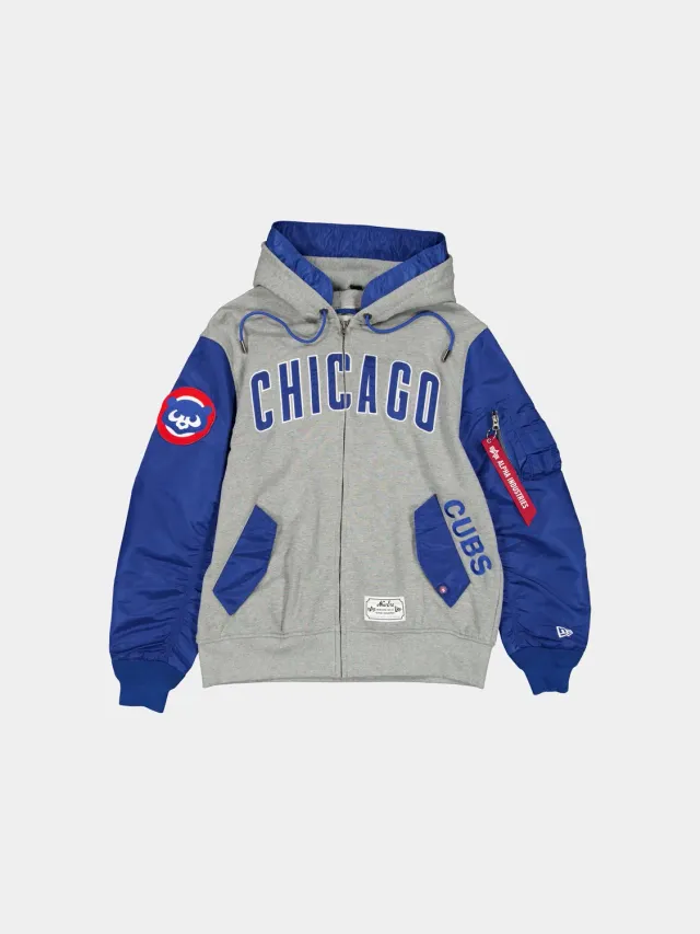 Alpha Industries Chicago Cubs MA-1 hanorac albastru bumbac