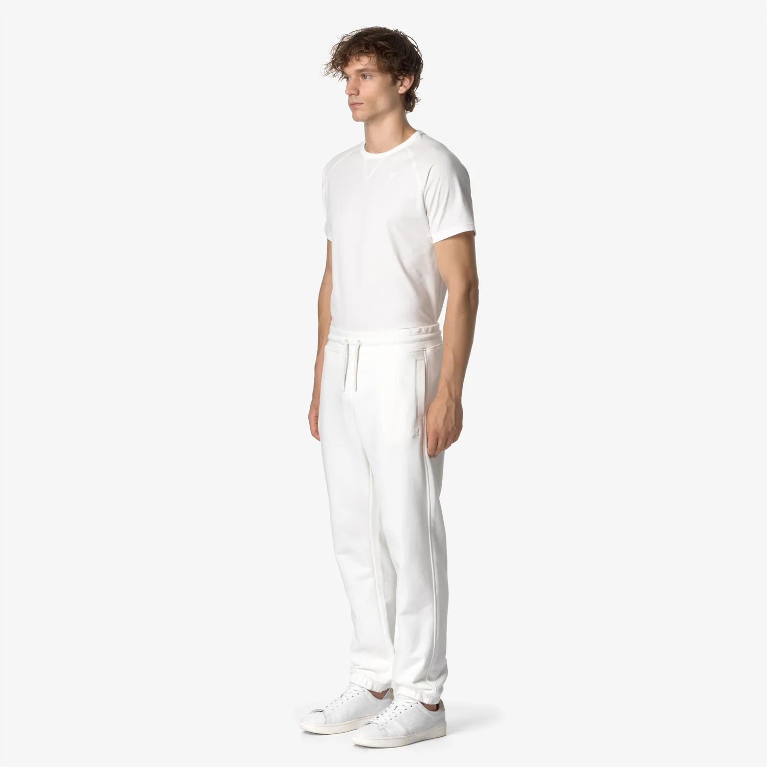 K-Way Mickyel Heavy Fleece pantaloni sport albi caldurosi