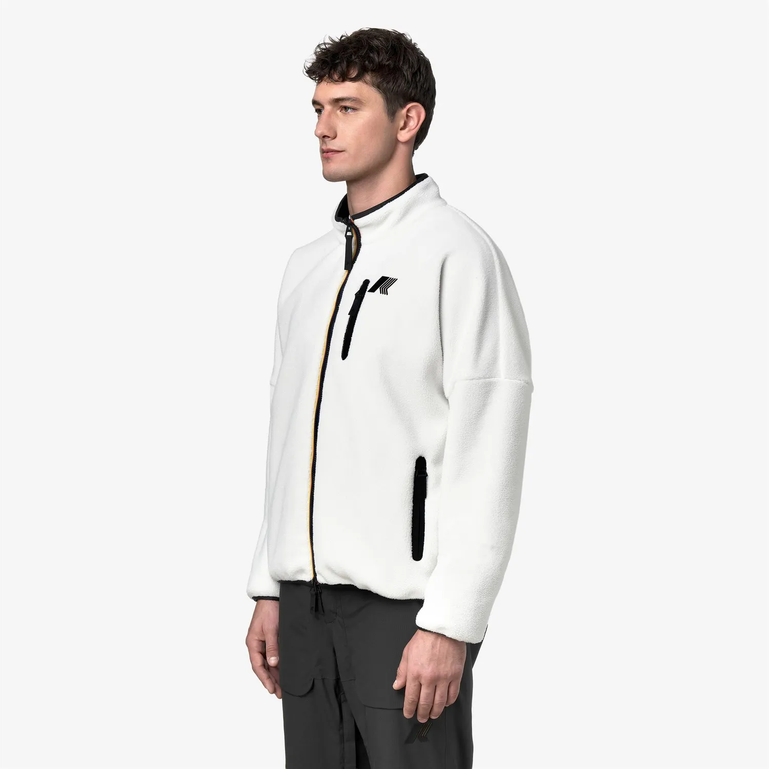 K-Way Bessanne Sherpa geaca alba reversibila