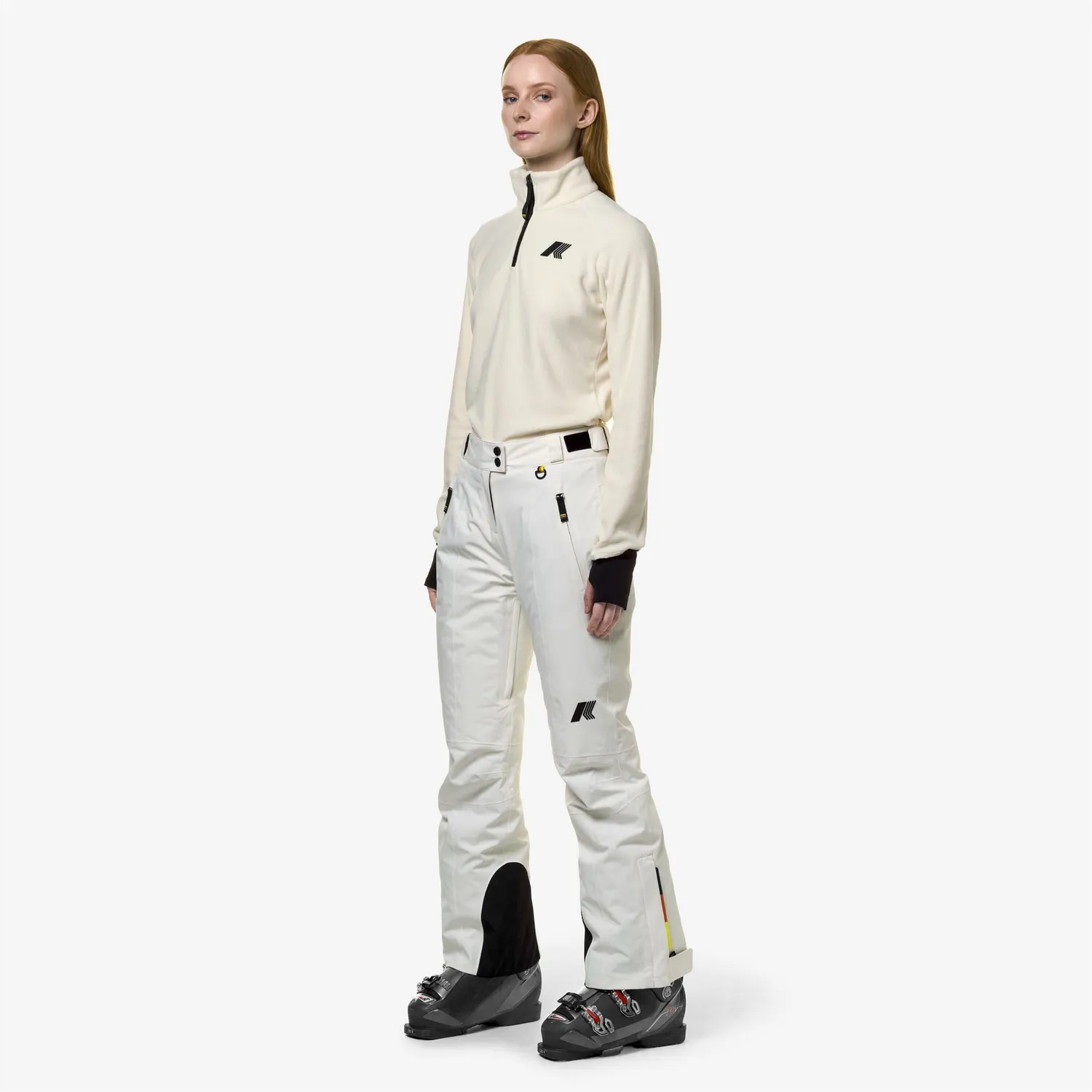 K-Way Bonneval pantaloni schi dama albi 15000mm