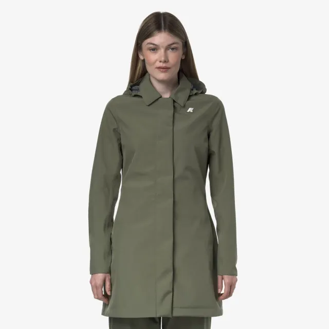 K-Way Mathy Bonded Jersey palton dama verde licheni