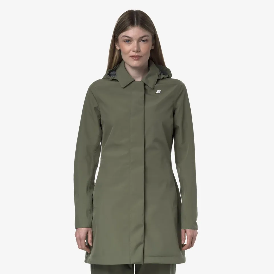 K-Way Mathy Bonded Jersey palton dama verde licheni
