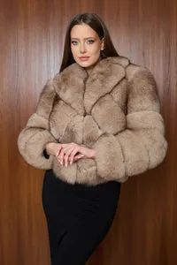 Mareus Cappuccino 479 haina blana vulpe bej 60 cm