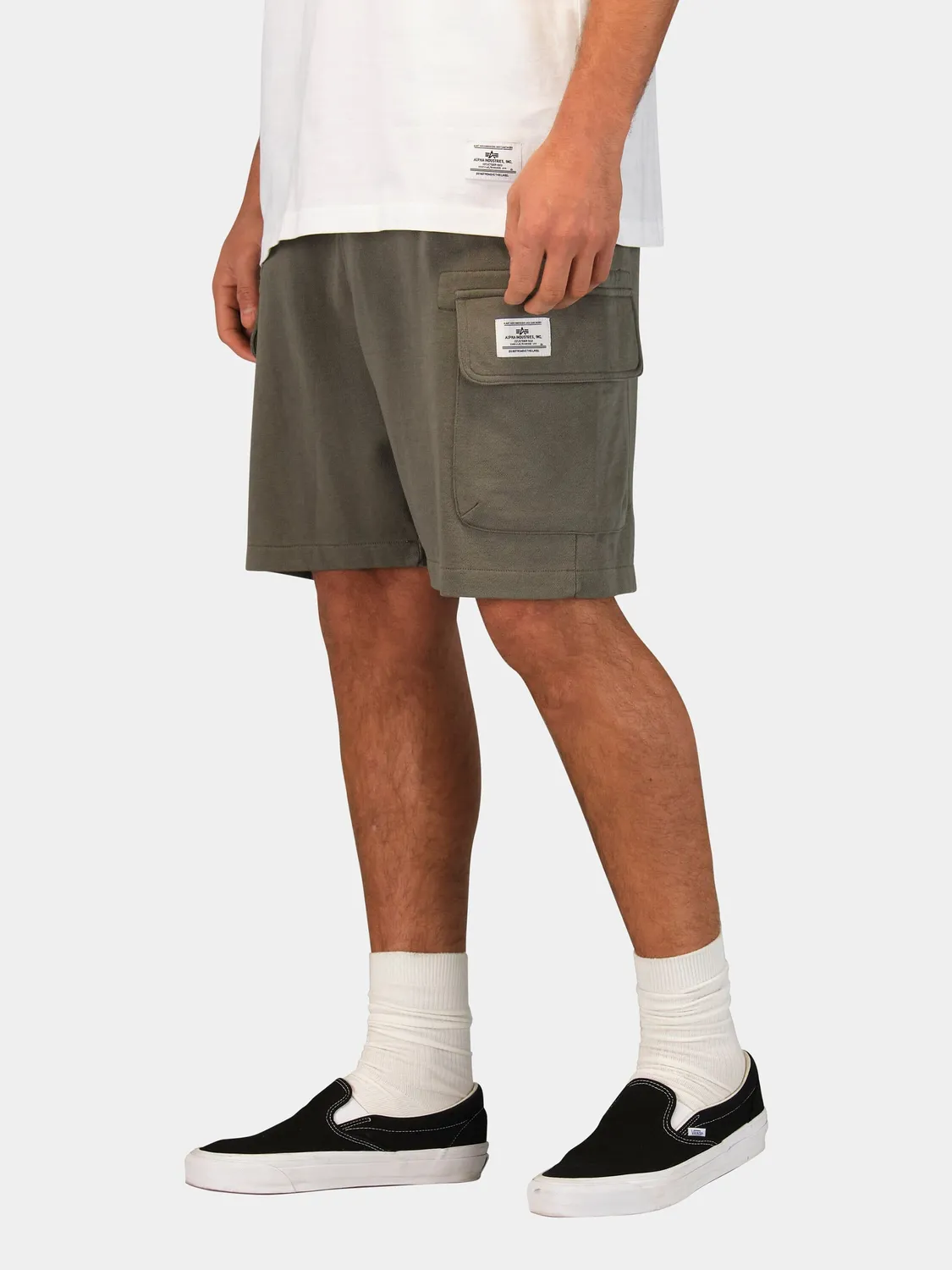 Alpha Industries Essential Cargo French Terry pantaloni scurti field gray cargo