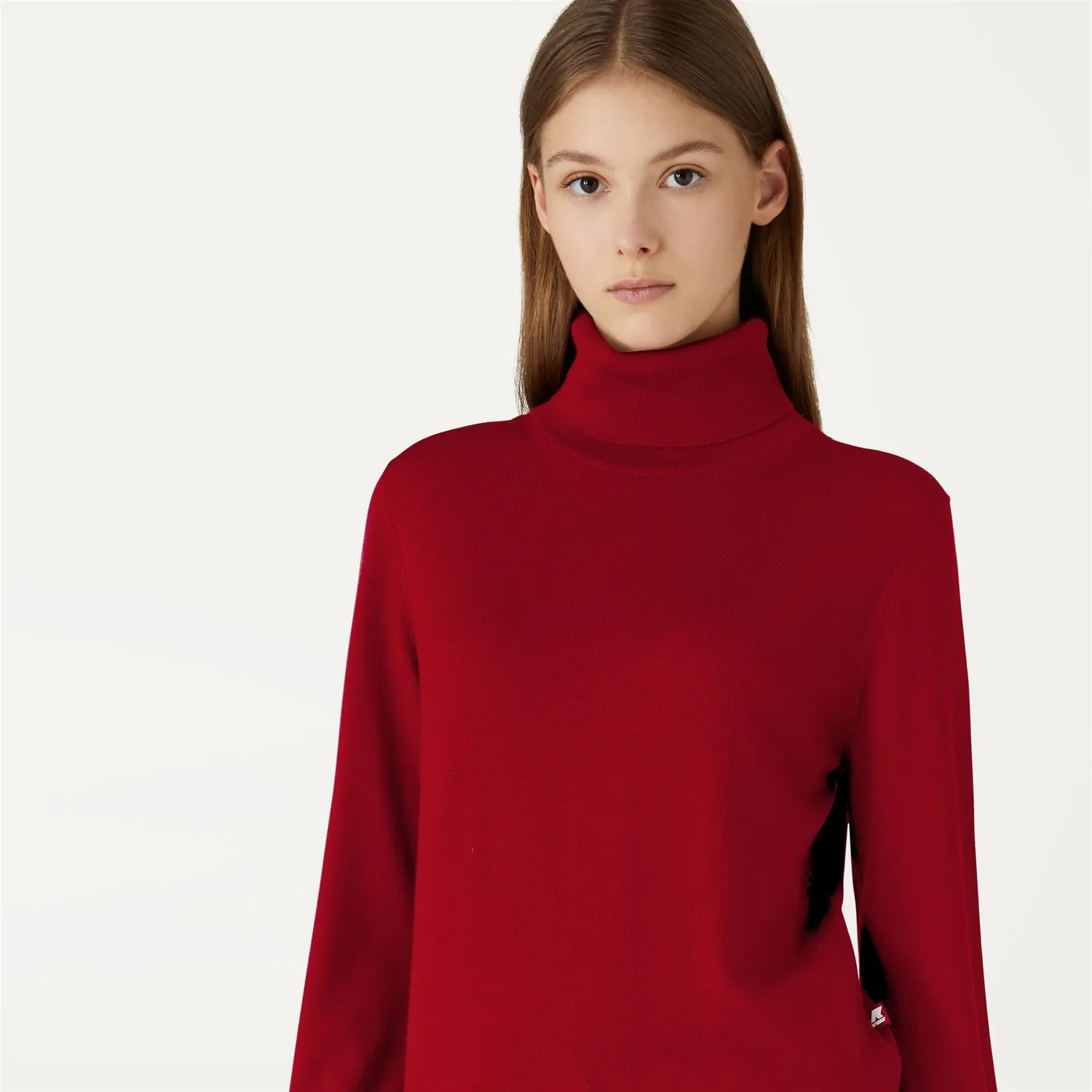 K-Way Susie Merino pulover Red Dk Tomato lana merinos