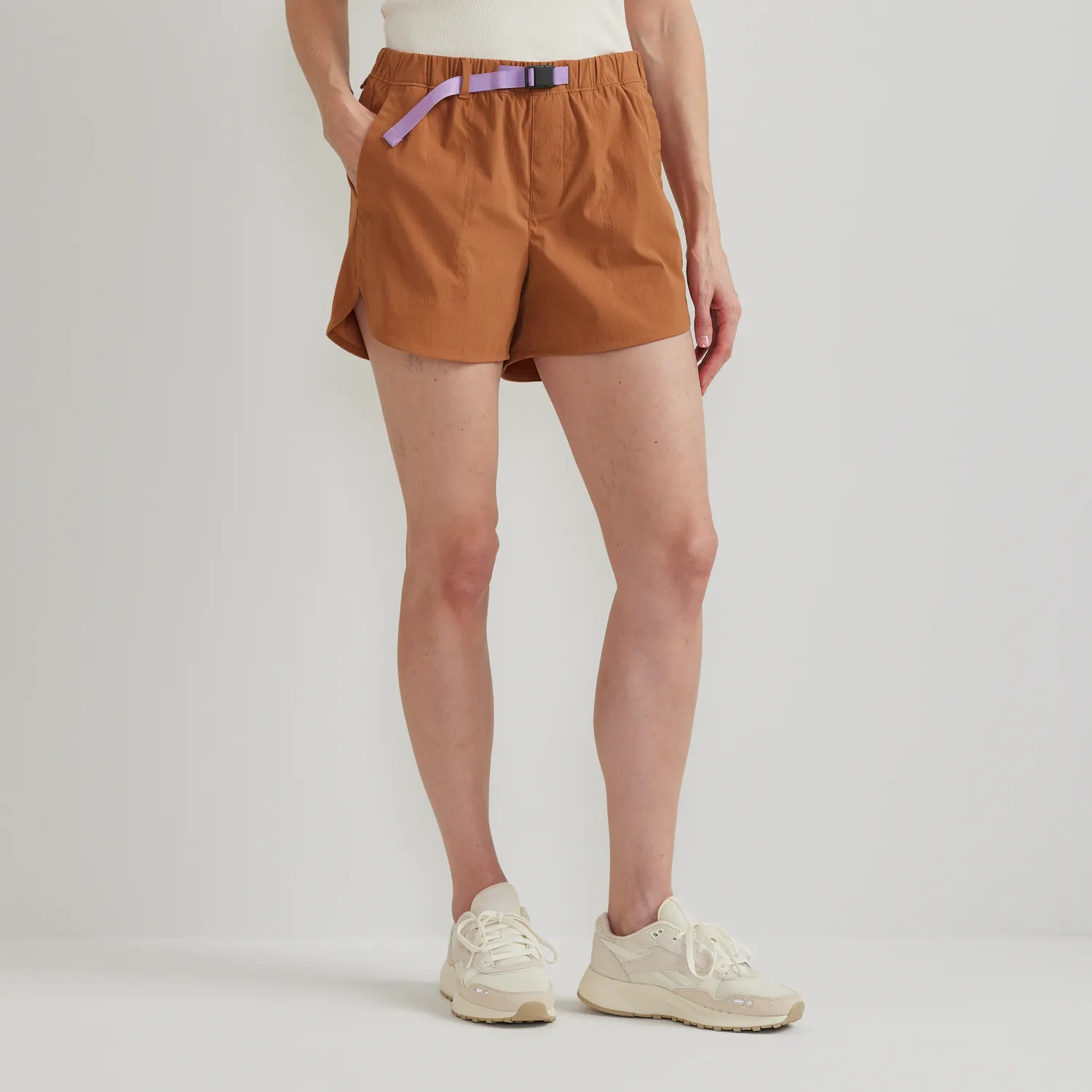 Eddie Bauer Belted Ripstop shorts damă Irish Moss ripstop