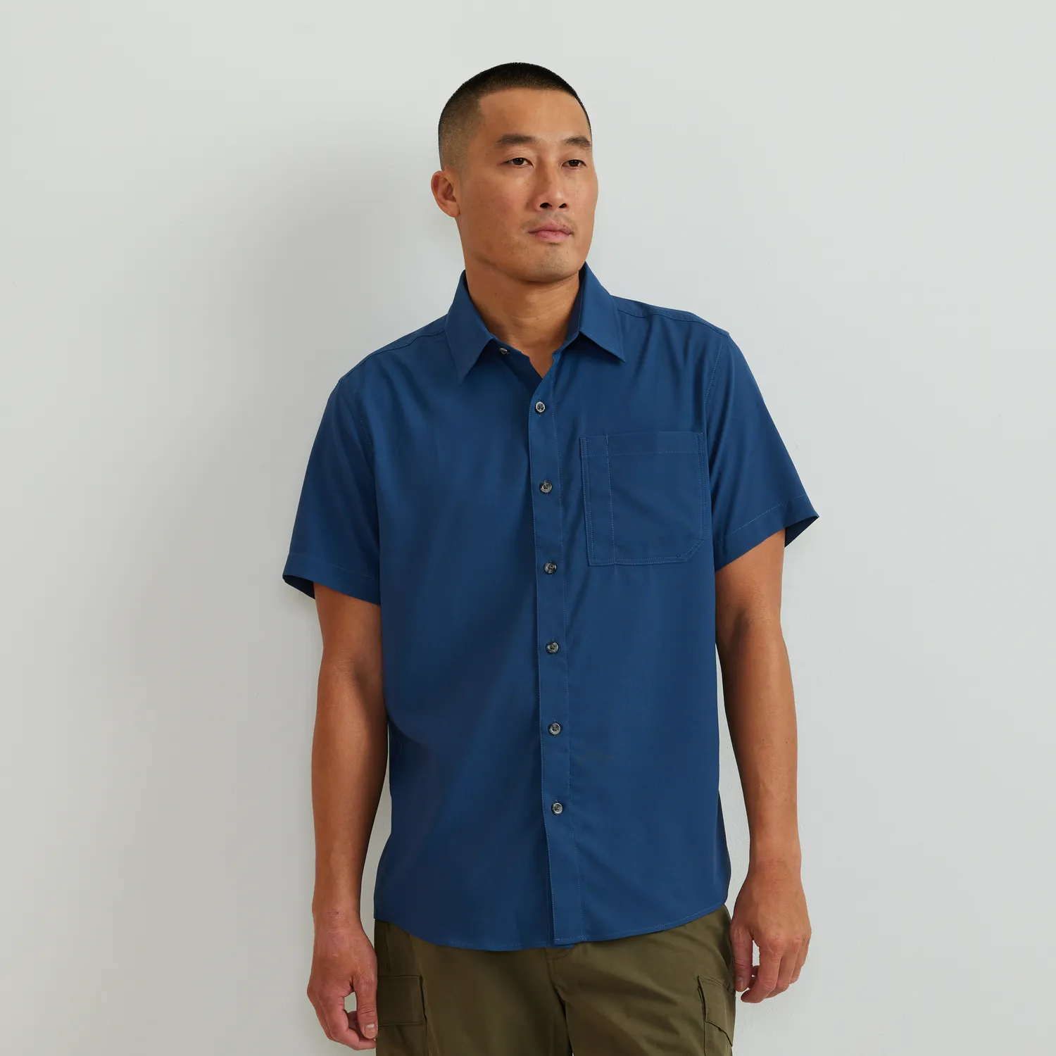 Eddie Bauer Destination Shirt-Solid camasa barbati Palm respirabila