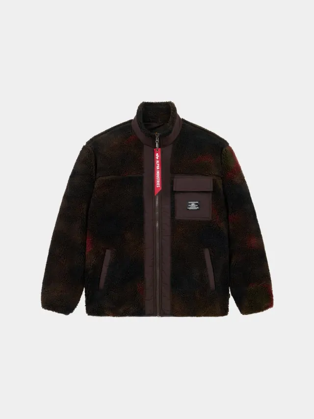 Alpha Industries Houston Sherpa geacă bomber Hickory fleece cald