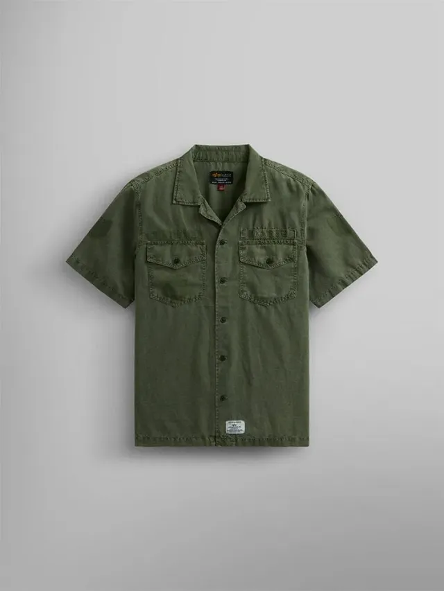Alpha Industries Washed Fatigue camasa verde OG-107