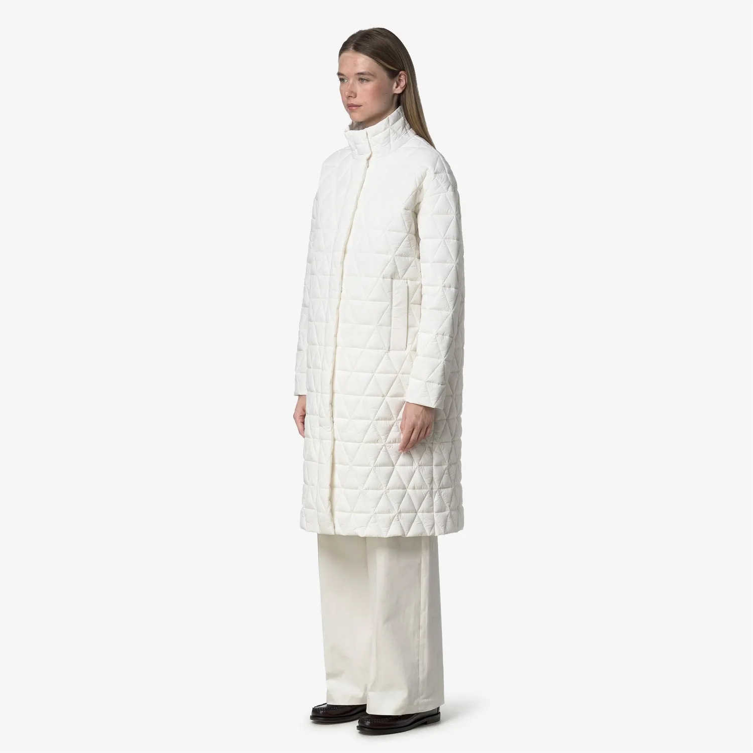 K-Way Sonja Diamond Quilted Warm palton dama alb calduros